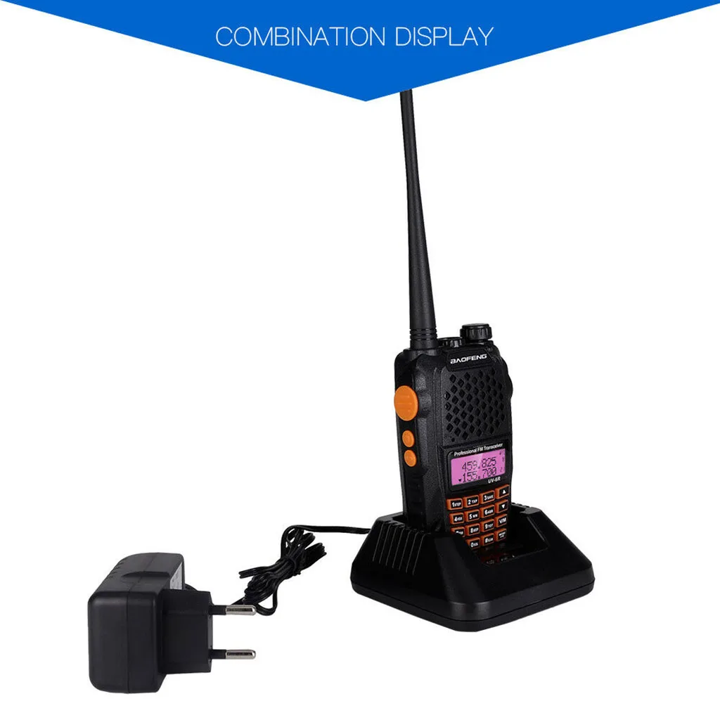 BaoFeng BF-UV6R Walkie Talkie Long Range Two Way Radio Handhled FM Walkie Talkie Small Black Radio Wireless Portable Dual