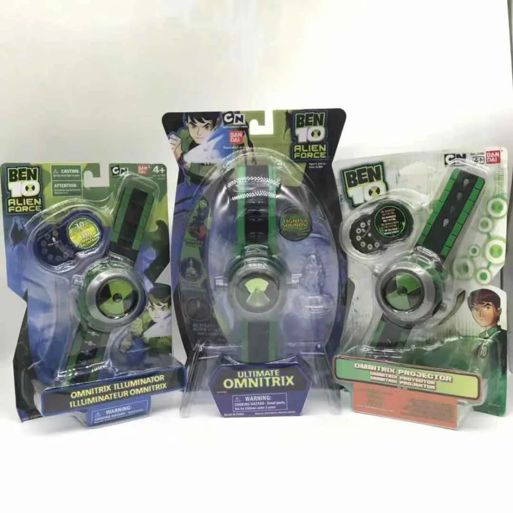 Япония Бен 10 Ultimate Omnitrix часы стиль проецирующие часы BAN DAI натуральная Ben10 часы игрушка Рождественский подарок для детей