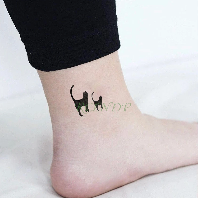 Водонепроницаемый Временные татуировки наклейки кошка собака поддельные тату флэш-тату Шея рука назад ноги плечо для девушек женщин мужчин