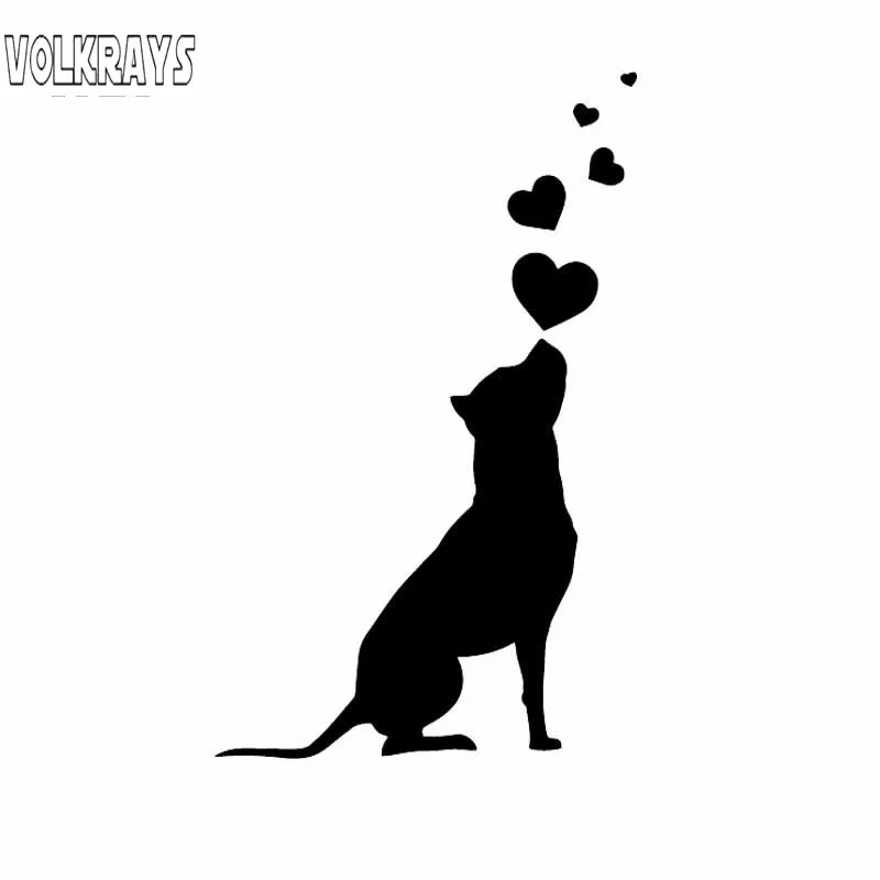 Volkrays индивидуальные автомобильные наклейки собака сердца питомец Американский