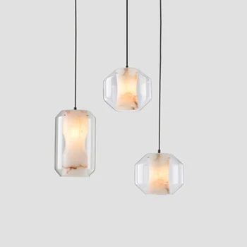 

Modern LED Marble Glass Pendant Lights Lighting Nordic Lamp Living Room Restaurant Kitchen Deco Hanglight Fixtures Indoor Light