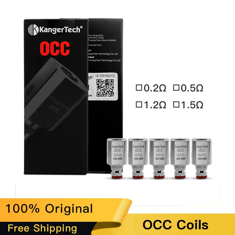 

100% Original Kanger OCC Coils For Kangertech Subtank Mini Subtank Nano Atomizer Vaporizer Tank Coils E Cigarettes