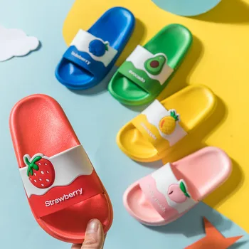 

Kids Girls Beach Pool Shoe Slippers Bathroom Non-slip Slippers Fruit Sandals Shoes Casual Slippers For Kids Outdoor Garden Shoes