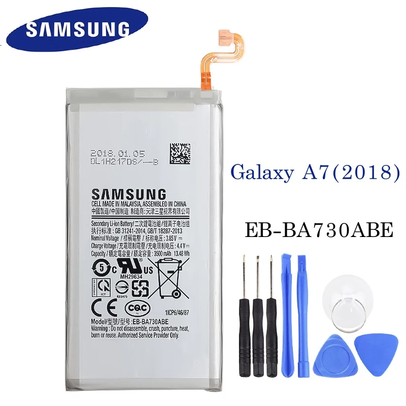 Аккумулятор Samsung для Galaxy A7 100% оригинал A730 Edition A730X аккумулятор на мобильный