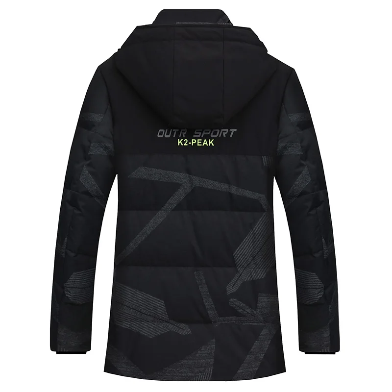 10XL 8XL 6XL Толстая теплая зимняя куртка мужская с капюшоном утолщенная парка на утином пуху Пальто Повседневное приталенное Мужское пальто с множеством карманов