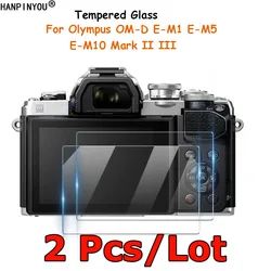 Pack of 2 Tempered Glass Camera Screen Protectors - 2 Pieces (E - M1 Mark II III)