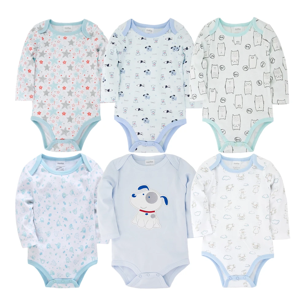

2022 6PCS/Lot Baby Boy Clothes Bodysuits Baby Girl Clothes Unicorn Girls Clothing Unisex 0-12M Baby Bodysuits Roupas de bebe