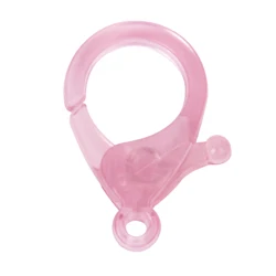 Colorful Mixed Plastic Lobster Clasp Hooks - DIY Jewelry Finding End Connectors for Necklaces and Bracelets (Pack of 20) (Pink)