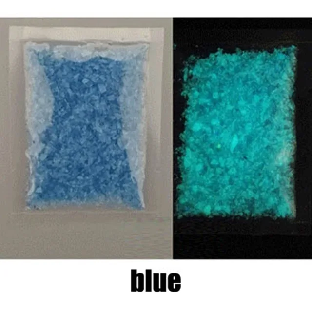 blue Светящийся аквариум с песком, флуоресцентные частицы, украшение сада, дорожка, свадьба, вечеринка, маленький гравий, свечение, Прямая поставка - Цвет: blue