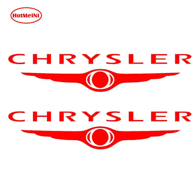HotMeiNi 13*2,5 см набор из 2 виниловых автомобильных стикеров s логотип Chrysler стикер винил JDM наклейка для автомобиля аксессуары для укладки водонепроницаемый Декор - Название цвета: Red