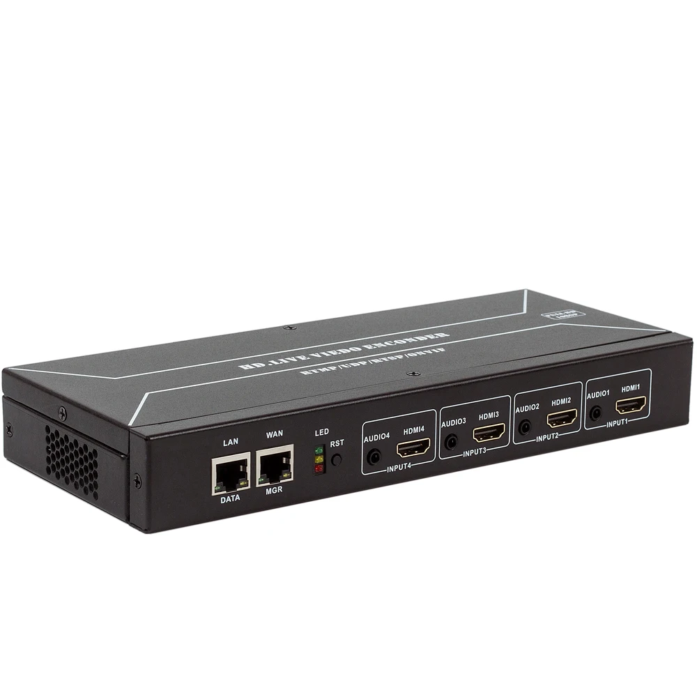 Экономически выгодный 4 канальный кодировщик H.264 HDMI к RTSP RTMP HDS UDP конвертер IP видео