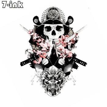 

Temporary Tatoo Sticker body art skull bayonet Knife flower Water Transfer Fake Tattoo Flash tatto for women men