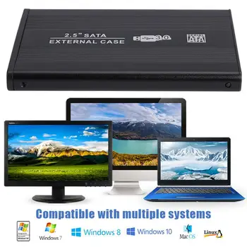 

VKTECH 2.5 inch Hard Disk Case SATA3.0 Hard Disk Box Enclosure Upgrade 6Gbps USB3.0 Mobile External Case for Notebook Desktop PC