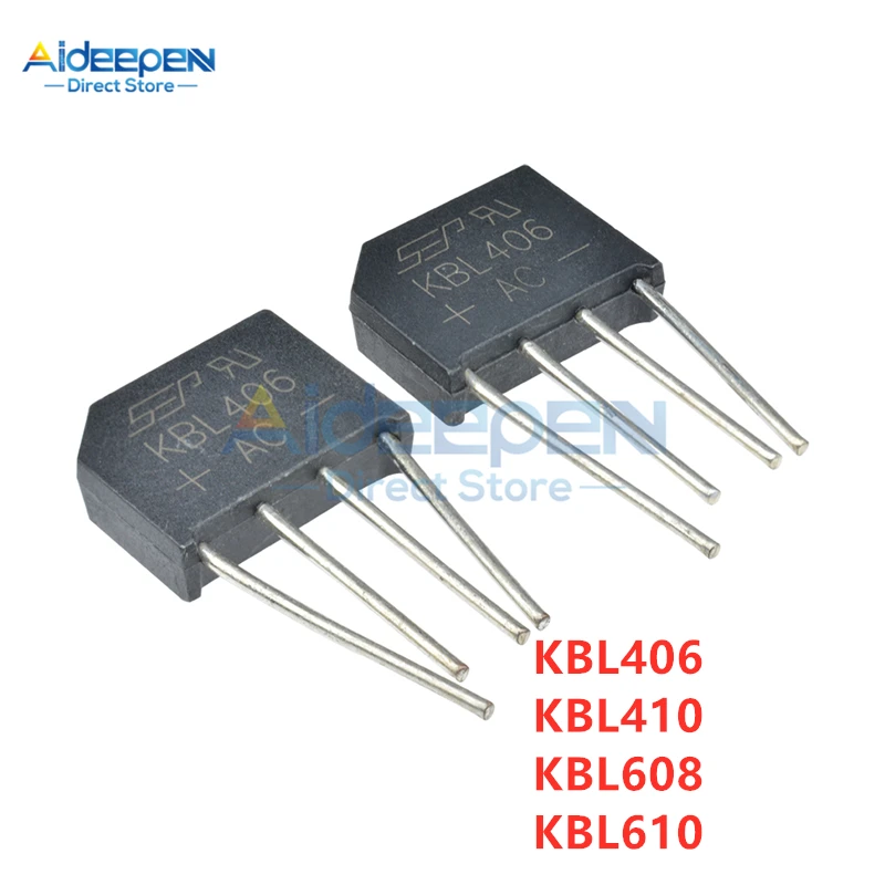 5Pcs/lot KBL610 KBL608 KBL410 KBL406 Diode Bridge Rectifier KBL 1000V ...