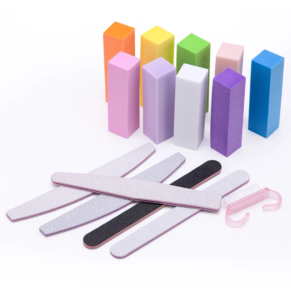 1 шт пилочка для ногтей 100/180 шлифовальный буферный блок ...