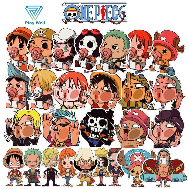 28 шт. аниме мультфильм one piece Телефон Стикер скейтборд всевозможные наклейки домашний Декор Игрушка багаж элементы стайлинга для ноутбука и автомобиля водонепроницаемые игрушки