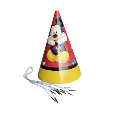 hat 6pcs Набор украшений для дня рождения Микки Маус, вечерние принадлежности, украшения для дня рождения, Детские вечерние украшения для конфет на день рождения - Цвет: hat 6pcs