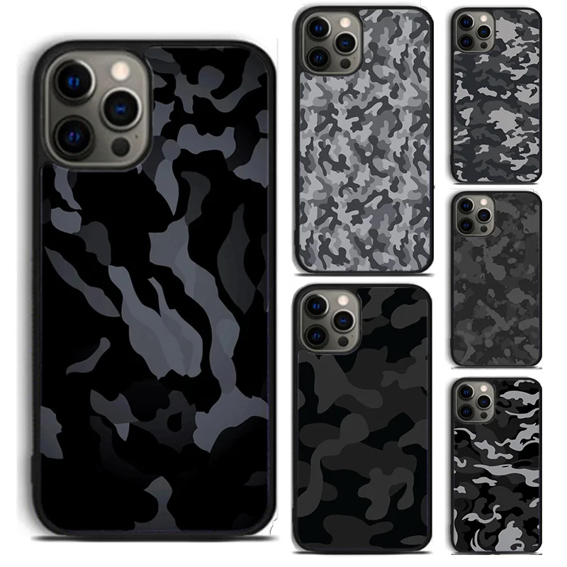 Custodia Per Telefono Mimetica Midnight Camo Per Iphone 15 11 12 13 14 Pro Max Xs Xr 8 7 Plus Coque