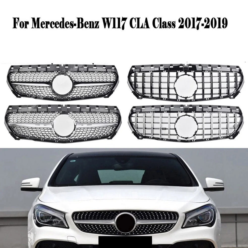 Передняя гоночная заготовка бампер решетка крышка для Mercedes Benz W117 CLA Класс алмаз GTR