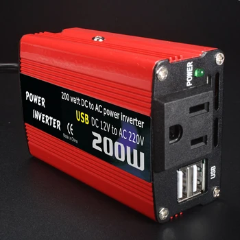 

200W Car Power Inverter DC 12v to AC 220v/110v and AC Converter USB Charger Adapter Portable Auto-Modified for 50Hz Household