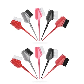 

10PCS Hair Dye Comb Home DIY Essential Tool Hairdressing Baking Oil Comb with Brush Dyeing Coloring