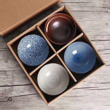 

Japanese household gift bowl set bowl creative ceramic wedding gift bowl bowl tableware