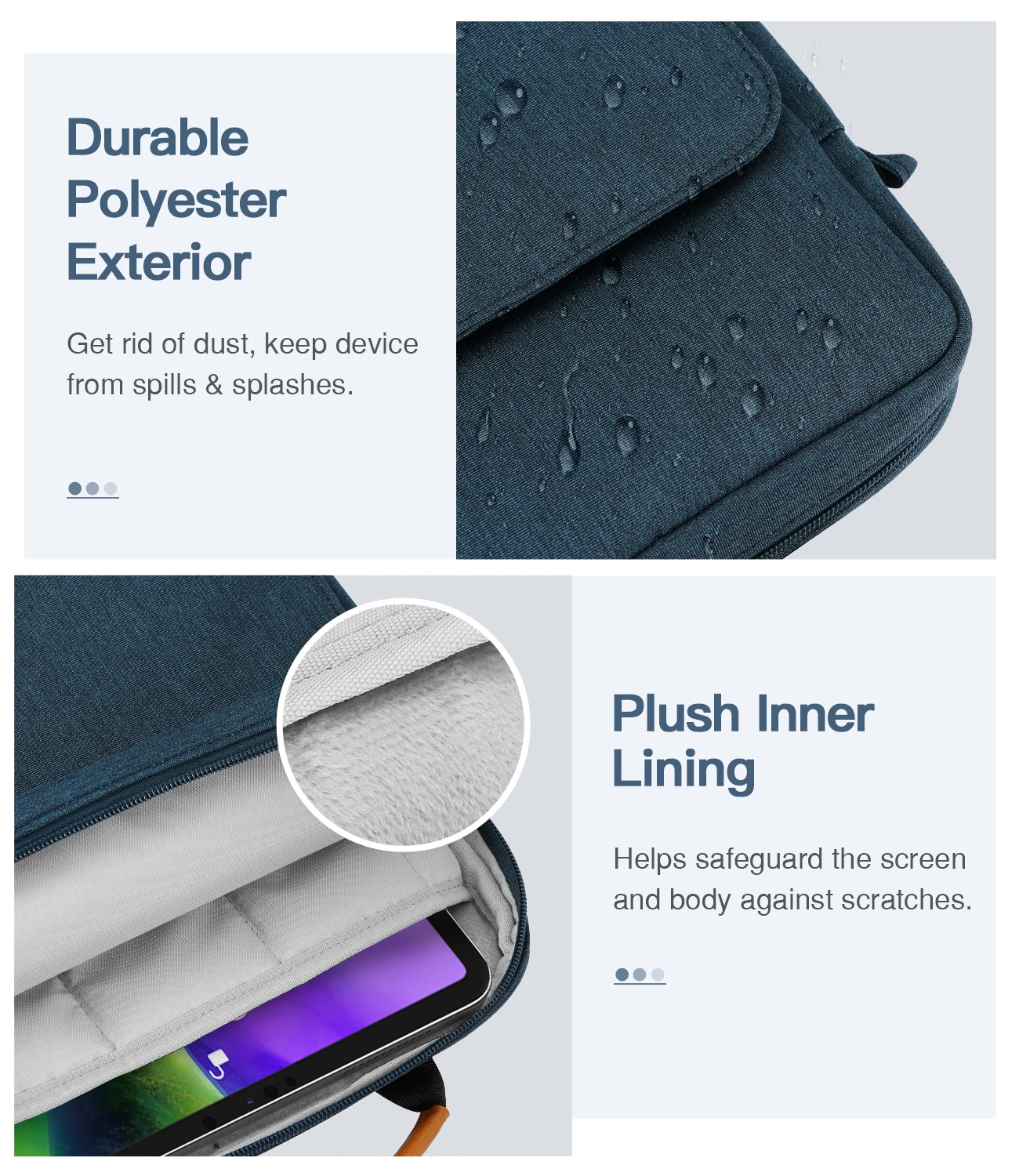 Maleta com Alça de Ombro para Samsung Tablet Manga Handle Bolsa Galaxy Tab s6 Litegalaxy Tab S7ipad Pro 11 911 - Imagem 3