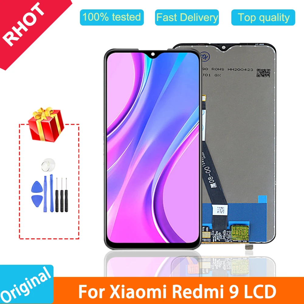 ЖК-дисплей для Xiaomi Redmi 9 100% 6 53 протестированный с сенсорным экраном и дигитайзером