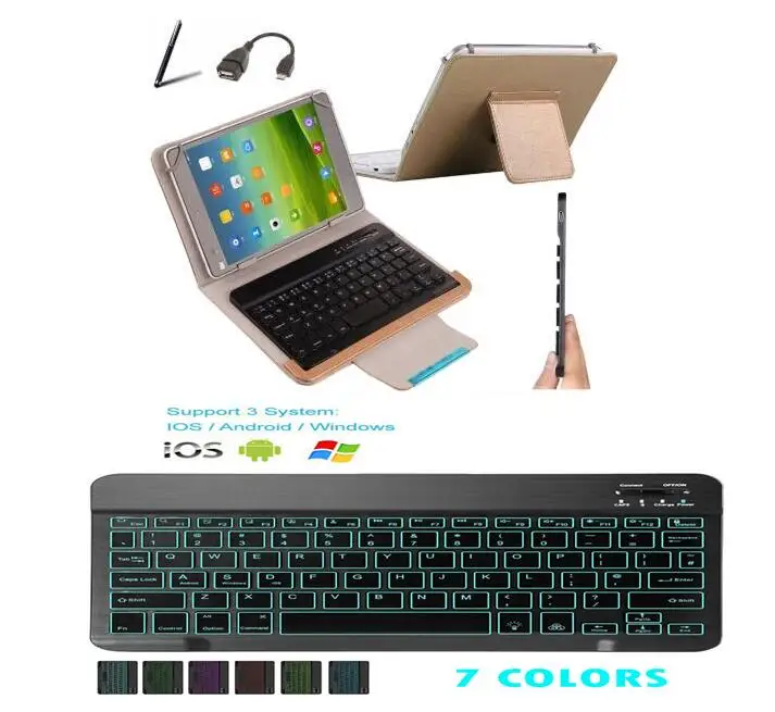 

New 7Color LED Backlit Light Bluetooth Tablet Keyboard case For Huawei Mediapad M5 Lite 10 10.1 BAH2-W09 BAH2-L09 BAH2-W19 cover
