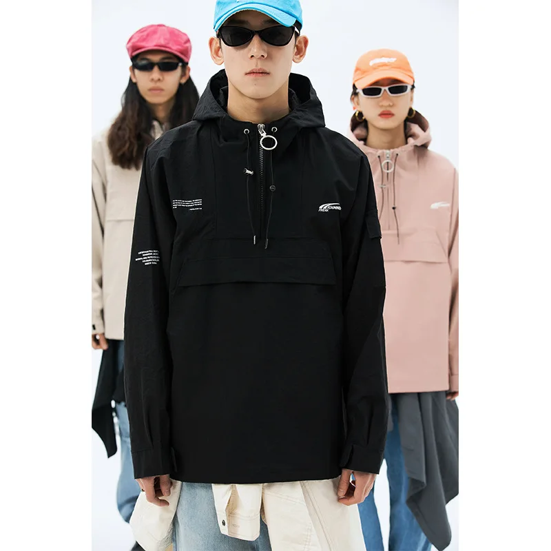 

Wu Air Spring New Style Function-Style Zipper Jacket Young MEN'S Popular Brand Hooded Hip Hop Men Street Loose Tops