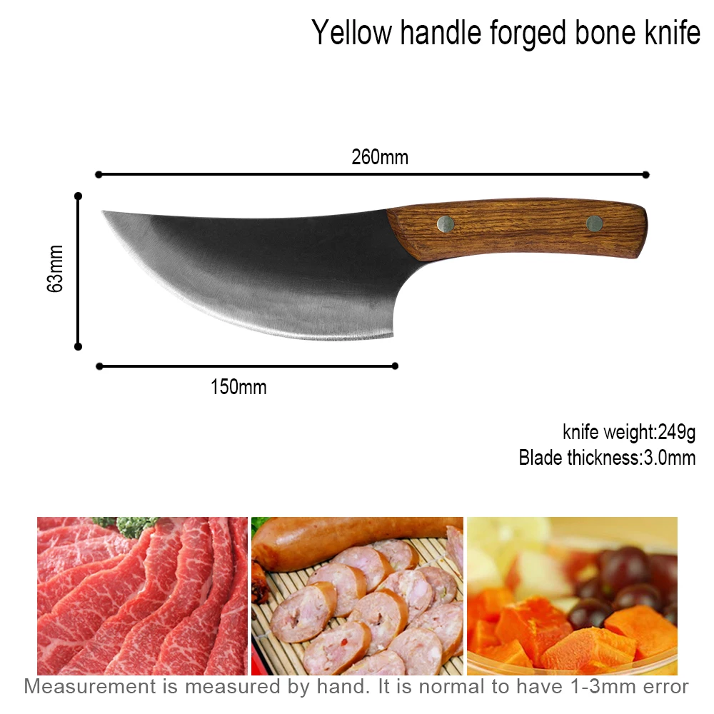 Sowoll 5,5 ''ручной работы кованые Плакированные стальные нож шеф-повара мясника острое лезвие цветной деревянной ручкой разделочный нож инструменты для приготовления мяса рыбы