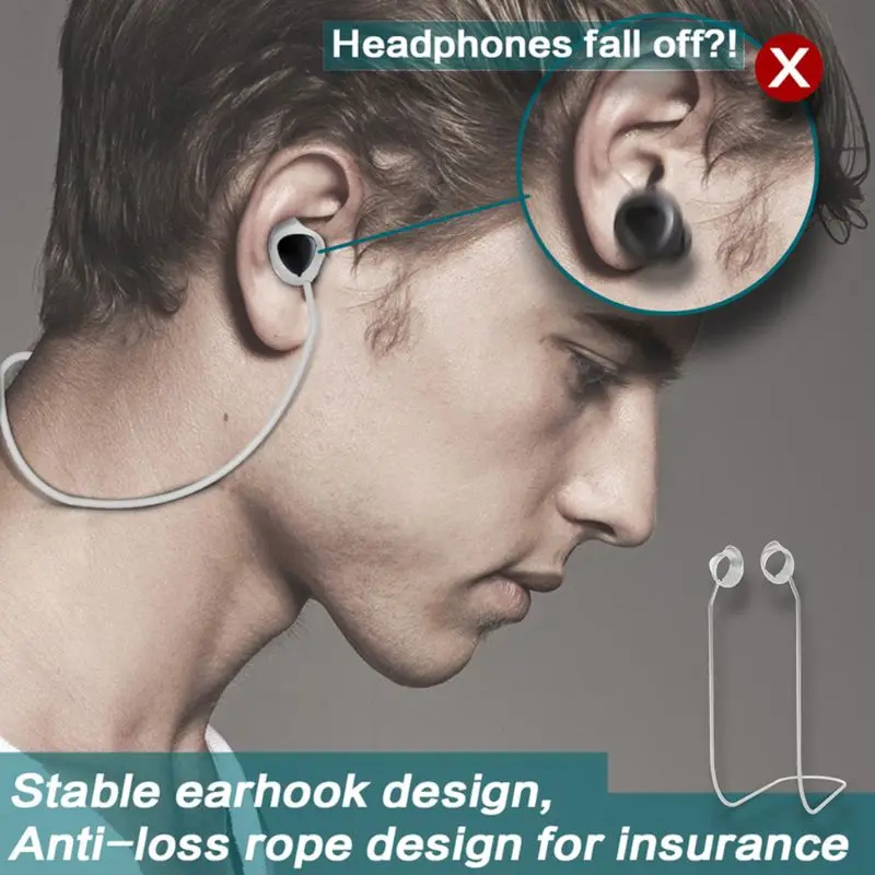 Anti-Lost Strap Soft Silicone Headset Hanging Neck Rope Sports Accessories for Samsung Galaxy Buds Earphone