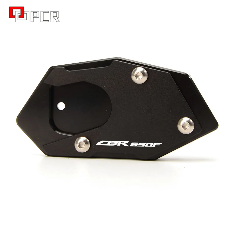 Подставка увеличитель с логотипом CBR 650R/CBR 650F для Honda cbr650r-20120 cbr650f- боковая подставка для мотоцикла - Цвет: CBR650F logo black