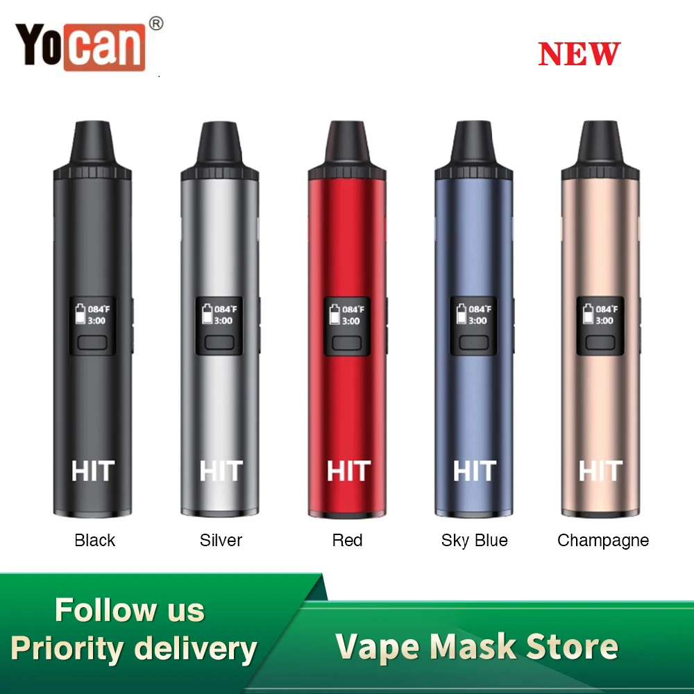 Оригинальный испаритель Yocan Hit для сухих трав аккумулятор 1400 мАч керамическая