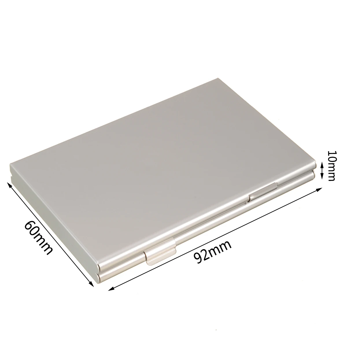 Computer Internal Storages 1pc 24IN1 EVA Spomge Slots TF Cards Storage Case Box Silver Aluminum Alloy Shell 9.2*6*1cm