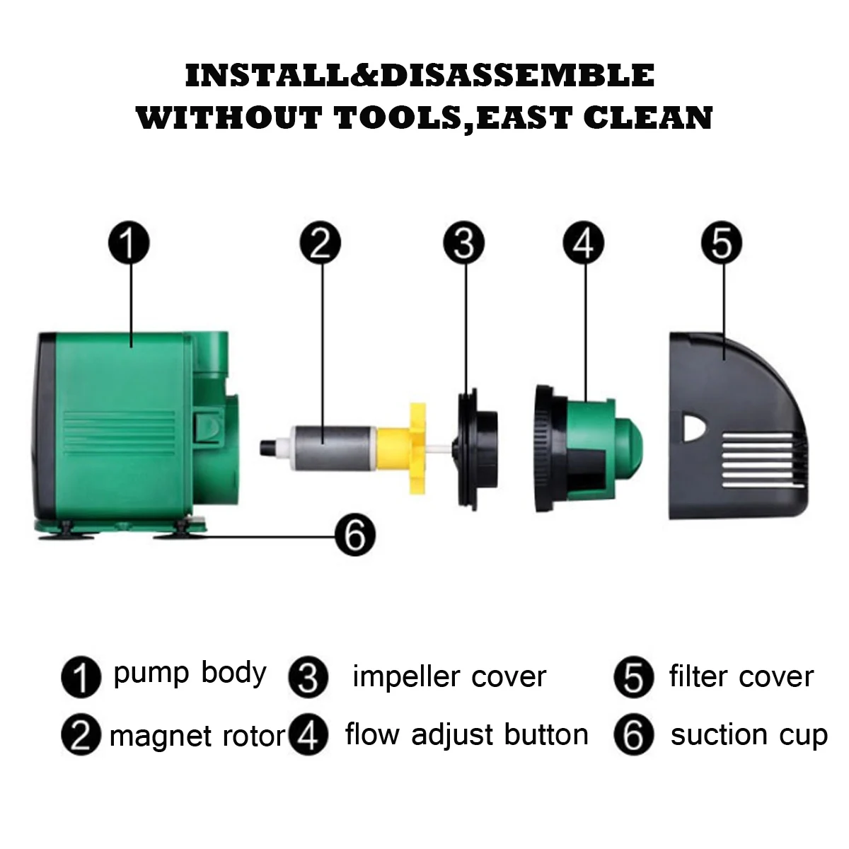 Водяной насос для аквариума AC220-240V 50 Гц 6-60 Вт подводный для аквариума Powerhead Фонтан насос гидропонный США штекер понды аквариума