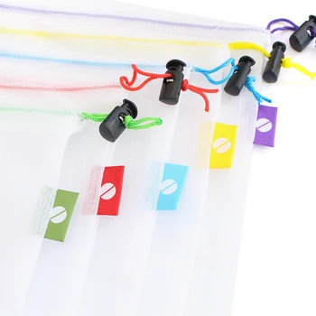 

5pcs/Set Supermarket Mesh Cloth Bundle Pocket Green Vegetable and Fruit Mesh Storage Bag Home Kitchen Eco-friendly Storage Bag