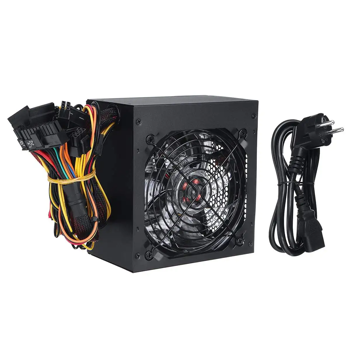 600W Power Supply PSU PFC 12cm LED Silent Fan ATX 24pin 12V PC Computer SATA Gaming PC Power Supply For Intel AMD Computer