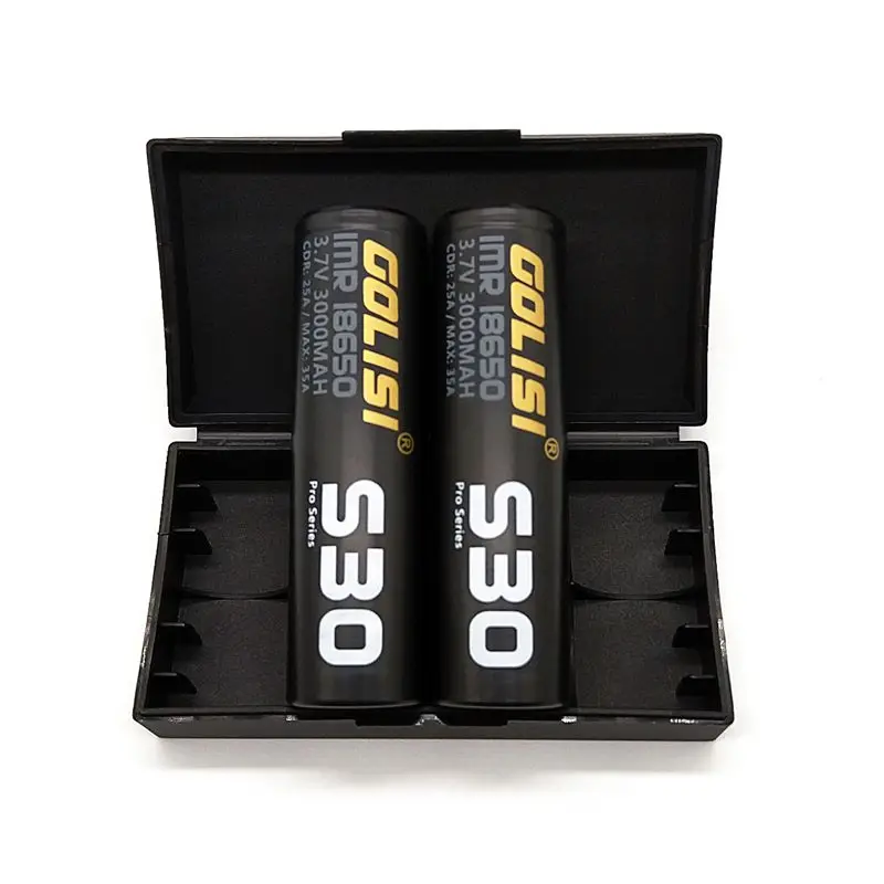

2Pcs GOLISI S30 18650 3000mAh 25A High Drain IMR 18650 Powerful Rechargeable Battery for Flashlights Torch Desk Lamp Toy Lights