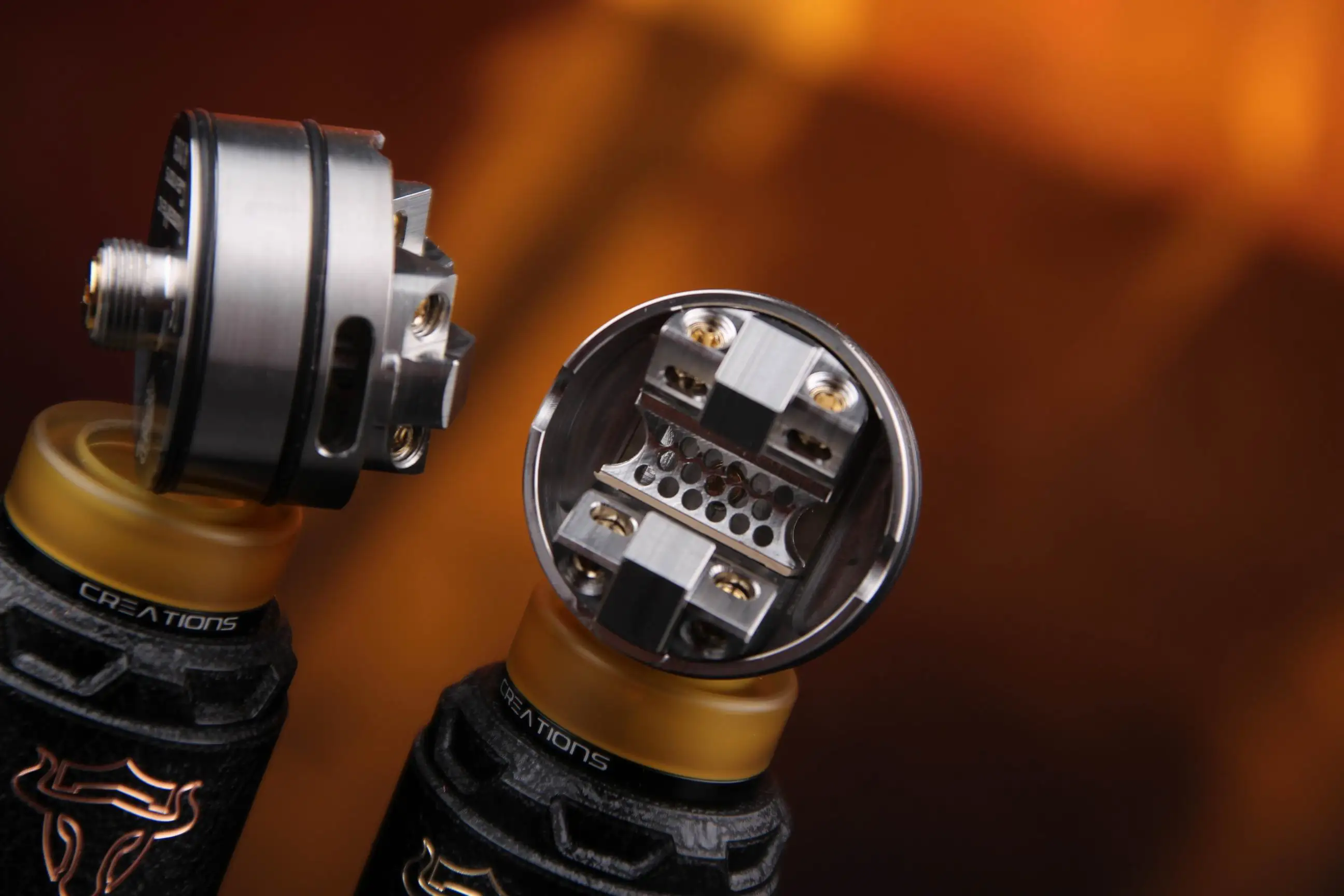 Goedkoop Originele THC Tauren Solo RDA met 2ml Capaciteit 24mm RDA met Enkele Spoel   31 micro Air Gaten BF pin Vape Tank Vs Drop RDA Zeus