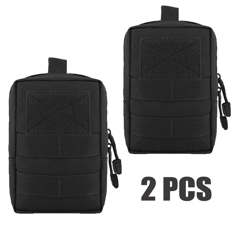 2Pcs Pouch 2 Molle тактический слинг рюкзак 20л Военная Сумка Многофункциональная Водонепроницаемая EDC сумка рюкзак для охоты пешего туризма альпинизма - Цвет: 2Pcs Pouch 2
