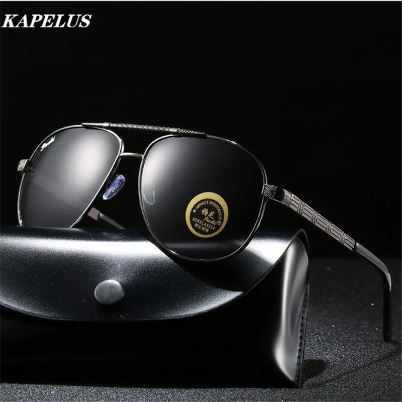 Polarized glasses for men and women Tempered glass metal sunglasses Cycling  driving fishing glasses