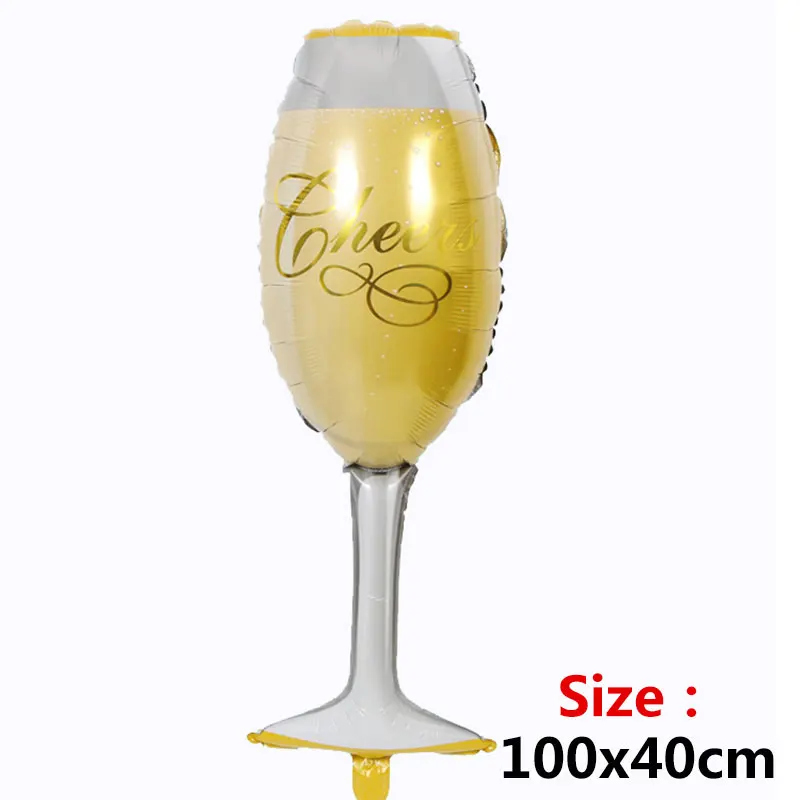 20 PCS С Днем Рождения вечерние украшения Золотая Корона фужеры фляга для виски Фольга шар высокого школьный бал вечерние воздушные шары - Цвет: 20pcs