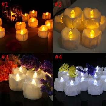 

24 Flameless Votive Decor Candles LED Tea Light Battery Operated Flickering Lamp