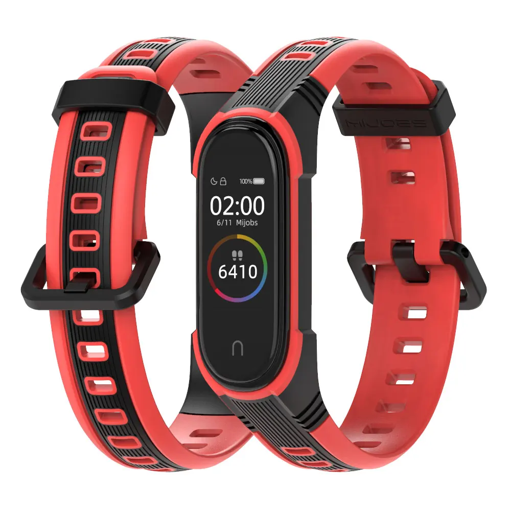 Silicone Strap For Xiaomi Mi Band 8 7 6 5 4 3 Wristband Accessories silicone wrist strap fitness tracker strap silicone watch strap silicone watch band watch strap smart bracelet strap