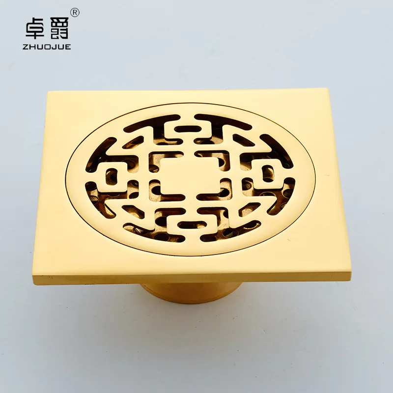 Zhuo jue Thick Copper Balcony Bathroom Kitchen Bathroom Floor Drain Copper Core Deodorizing Anti Mosquito Dual-Use Drainage Floo