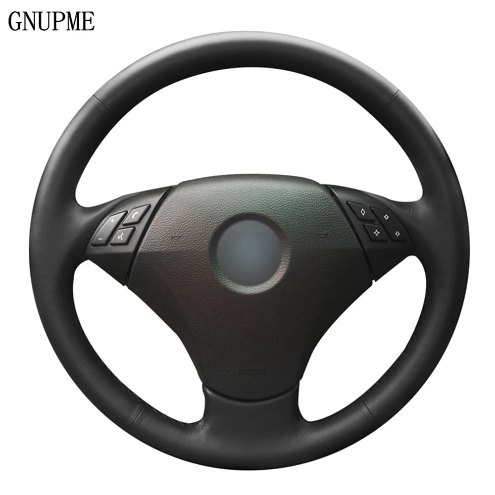 Hand-stitched Black Artificial Leather Car Steering Wheel Cover For BMW E60 (Sedan) 530d 2003-2009 E61 (Touring) 2004 2005-2009 |