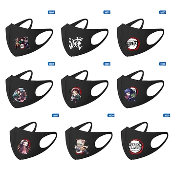 

Anime Demon Slayer Sponge Face Mask Breathable Mouth Mascherine Reusable Anti Pollution Face Wind Proof Cover Face Mask