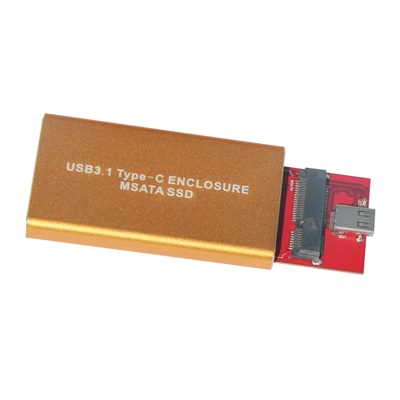 BTBcoin 10 Гбит/с USB 3,1 type-C к mSATA SSD корпус USB-C к Мини SATA жесткий диск адаптер Внешний HDD Мобильный бокс 3030 5030 SSD