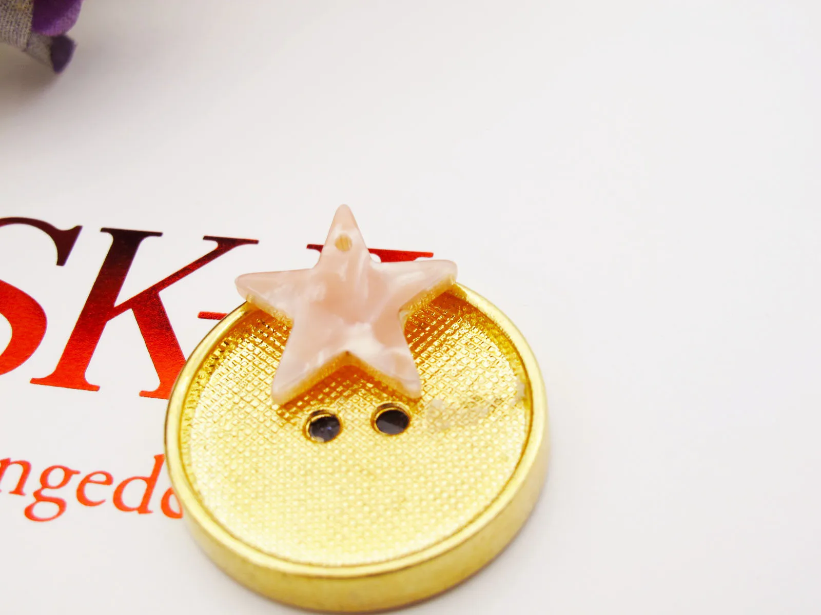 DIY корейский стиль лист ацетата целлюлозы пятиугольник уха украшения для ногтей кулон части японский стиль свежий ветер аксессуары